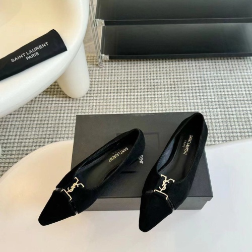 Cheap Yves Saint Laurent YSL Flat Shoes For Women #1258912 Replica Wholesale [$108.00 USD] [ITEM#1258912] on Replica Yves Saint Laurent YSL Flat Shoes