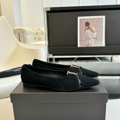 Cheap Yves Saint Laurent YSL Flat Shoes For Women #1258912 Replica Wholesale [$108.00 USD] [ITEM#1258912] on Replica Yves Saint Laurent YSL Flat Shoes