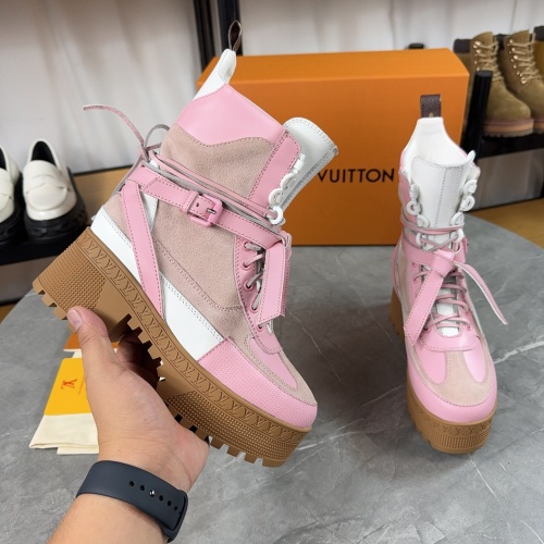 Cheap Louis Vuitton Boots For Women #1258923 Replica Wholesale [$130.00 USD] [ITEM#1258923] on Replica Louis Vuitton Boots