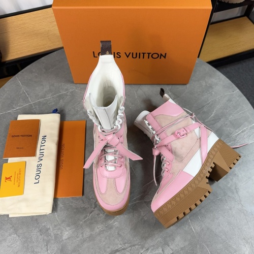 Cheap Louis Vuitton Boots For Women #1258923 Replica Wholesale [$130.00 USD] [ITEM#1258923] on Replica Louis Vuitton Boots