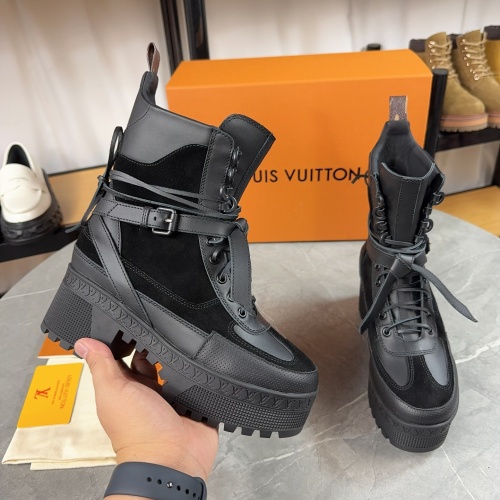 Cheap Louis Vuitton Boots For Women #1258931 Replica Wholesale [$130.00 USD] [ITEM#1258931] on Replica Louis Vuitton Boots