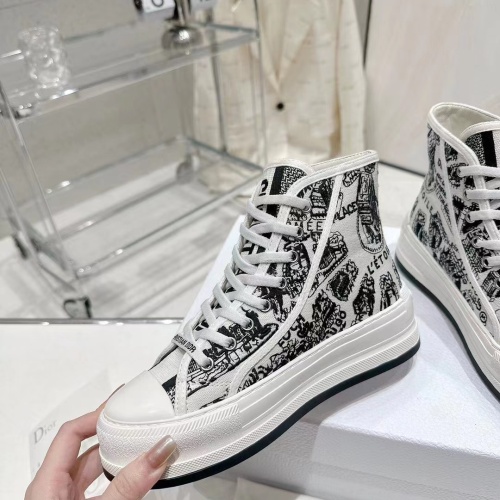 Cheap Christian Dior High Top Shoes For Women #1259055 Replica Wholesale [$105.00 USD] [ITEM#1259055] on Replica Christian Dior High Top Shoes