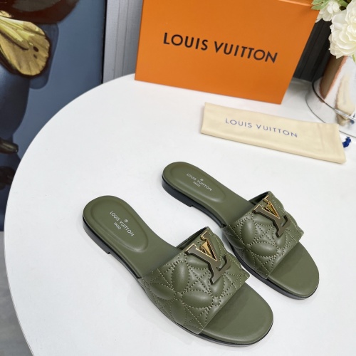 Cheap Louis Vuitton Slippers For Women #1259071 Replica Wholesale [$85.00 USD] [ITEM#1259071] on Replica Louis Vuitton Slippers