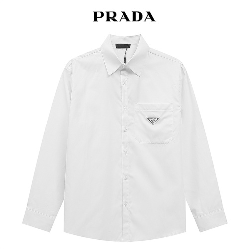 Cheap Prada Shirts Long Sleeved For Men #1259223 Replica Wholesale [$42.00 USD] [ITEM#1259223] on Replica Prada Shirts