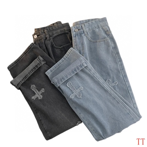 Cheap Chrome Hearts Jeans For Men #1259390 Replica Wholesale [$45.00 USD] [ITEM#1259390] on Replica Chrome Hearts Jeans