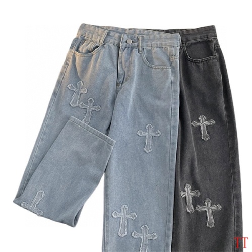 Cheap Chrome Hearts Jeans For Men #1259391 Replica Wholesale [$45.00 USD] [ITEM#1259391] on Replica Chrome Hearts Jeans