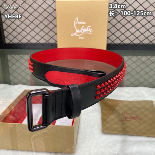 Cheap Christian Louboutin CL AAA Quality Belts For Men #1259424 Replica Wholesale [$98.00 USD] [ITEM#1259424] on Replica Christian Louboutin CL AAA Quality Belts