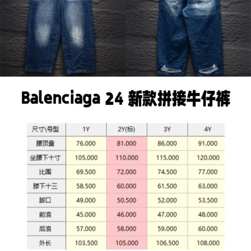 Cheap Balenciaga Jeans For Men #1259492 Replica Wholesale [$88.00 USD] [ITEM#1259492] on Replica Balenciaga Jeans