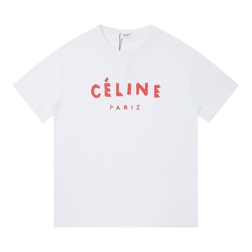 Cheap Celine T-Shirts Short Sleeved For Unisex #1259545 Replica Wholesale [$34.00 USD] [ITEM#1259545] on Replica Celine T-Shirts