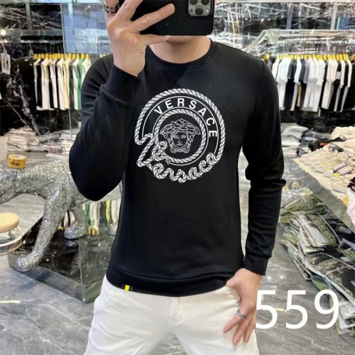 Cheap Versace Hoodies Long Sleeved For Men #1259736 Replica Wholesale [$48.00 USD] [ITEM#1259736] on Replica Versace Hoodies