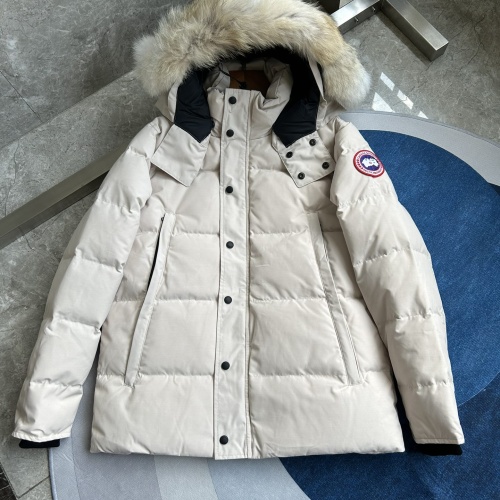 Cheap Canada Goose Down Feather Coat Long Sleeved For Men #1259973 Replica Wholesale [$170.00 USD] [ITEM#1259973] on Replica Canada Goose Down Feather Coat