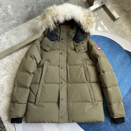 Cheap Canada Goose Down Feather Coat Long Sleeved For Men #1259974 Replica Wholesale [$170.00 USD] [ITEM#1259974] on Replica Canada Goose Down Feather Coat