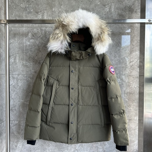 Cheap Canada Goose Down Feather Coat Long Sleeved For Men #1259974 Replica Wholesale [$170.00 USD] [ITEM#1259974] on Replica Canada Goose Down Feather Coat