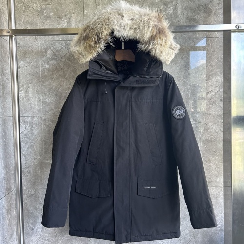 Cheap Canada Goose Down Feather Coat Long Sleeved For Men #1259986 Replica Wholesale [$170.00 USD] [ITEM#1259986] on Replica Canada Goose Down Feather Coat