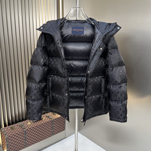 Cheap Louis Vuitton LV Down Feather Coat Long Sleeved For Men #1260010 Replica Wholesale [$215.00 USD] [ITEM#1260010] on Replica Louis Vuitton LV Down Feather Coat