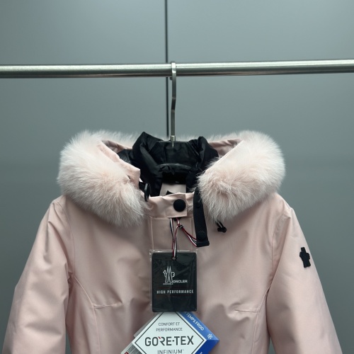 Cheap Moncler Down Feather Coat Long Sleeved For Women #1260016 Replica Wholesale [$247.93 USD] [ITEM#1260016] on Replica Moncler Down Feather Coat