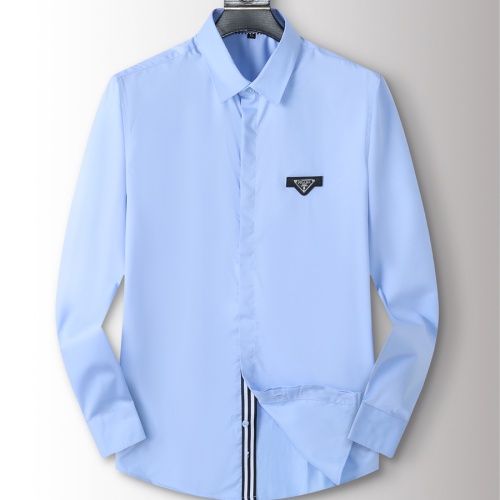 Cheap Prada Shirts Long Sleeved For Men #1260169 Replica Wholesale [$40.00 USD] [ITEM#1260169] on Replica Prada Shirts