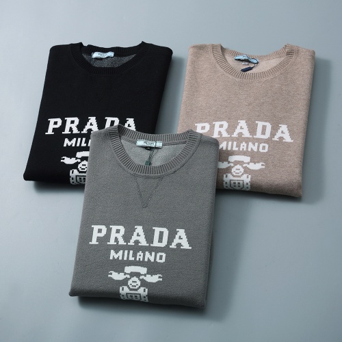 Cheap Prada Sweater Long Sleeved For Men #1260303 Replica Wholesale [$38.00 USD] [ITEM#1260303] on Replica Prada Sweater