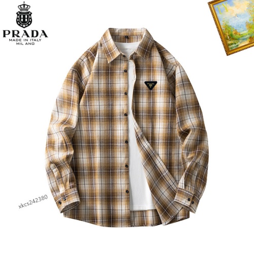 Cheap Prada Shirts Long Sleeved For Men #1260336 Replica Wholesale [$40.00 USD] [ITEM#1260336] on Replica Prada Shirts