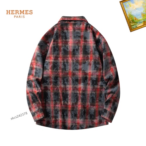 Cheap Hermes Shirts Long Sleeved For Men #1260353 Replica Wholesale [$40.00 USD] [ITEM#1260353] on Replica Hermes Shirts