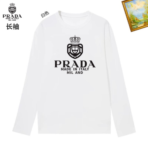 Cheap Prada T-Shirts Long Sleeved For Unisex #1260424 Replica Wholesale [$34.00 USD] [ITEM#1260424] on Replica Prada T-Shirts