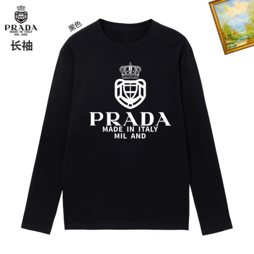 Cheap Prada T-Shirts Long Sleeved For Unisex #1260425 Replica Wholesale [$34.00 USD] [ITEM#1260425] on Replica Prada T-Shirts