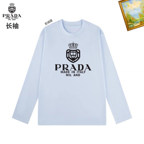 Cheap Prada T-Shirts Long Sleeved For Unisex #1260427 Replica Wholesale [$34.00 USD] [ITEM#1260427] on Replica Prada T-Shirts