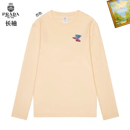 Cheap Prada T-Shirts Long Sleeved For Unisex #1260438 Replica Wholesale [$34.00 USD] [ITEM#1260438] on Replica Prada T-Shirts