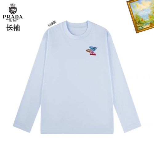 Cheap Prada T-Shirts Long Sleeved For Unisex #1260439 Replica Wholesale [$34.00 USD] [ITEM#1260439] on Replica Prada T-Shirts