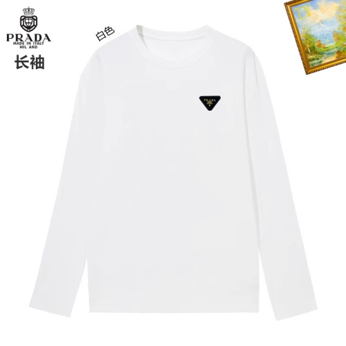 Cheap Prada T-Shirts Long Sleeved For Unisex #1260450 Replica Wholesale [$34.00 USD] [ITEM#1260450] on Replica Prada T-Shirts