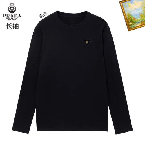 Cheap Prada T-Shirts Long Sleeved For Unisex #1260451 Replica Wholesale [$34.00 USD] [ITEM#1260451] on Replica Prada T-Shirts