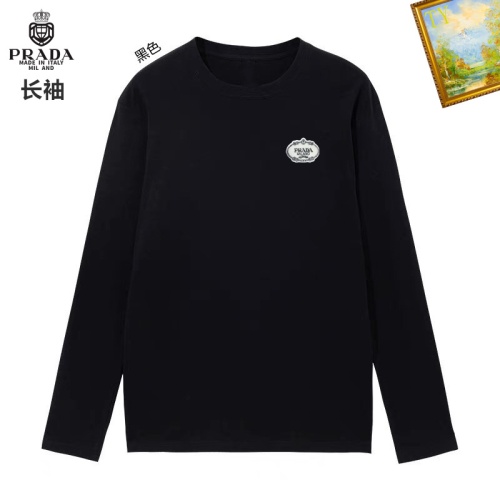 Cheap Prada T-Shirts Long Sleeved For Unisex #1260465 Replica Wholesale [$34.00 USD] [ITEM#1260465] on Replica Prada T-Shirts