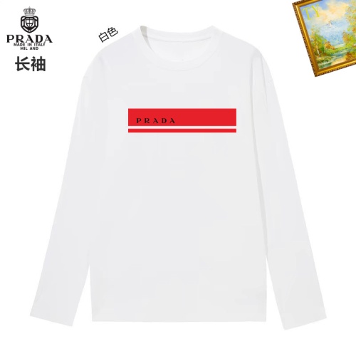 Cheap Prada T-Shirts Long Sleeved For Unisex #1260493 Replica Wholesale [$34.00 USD] [ITEM#1260493] on Replica Prada T-Shirts