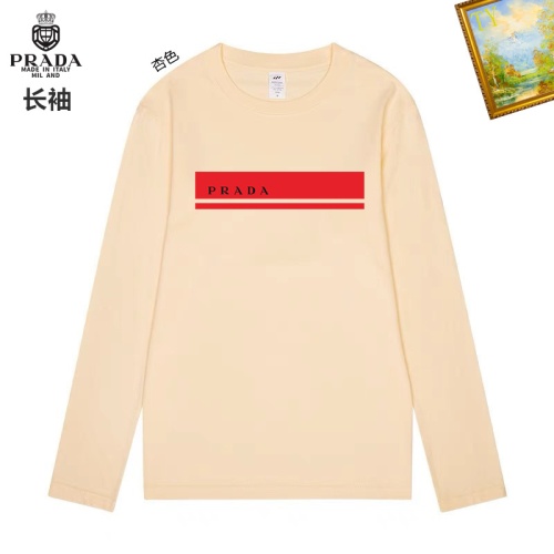 Cheap Prada T-Shirts Long Sleeved For Unisex #1260495 Replica Wholesale [$34.00 USD] [ITEM#1260495] on Replica Prada T-Shirts