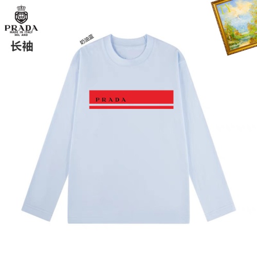 Cheap Prada T-Shirts Long Sleeved For Unisex #1260496 Replica Wholesale [$34.00 USD] [ITEM#1260496] on Replica Prada T-Shirts