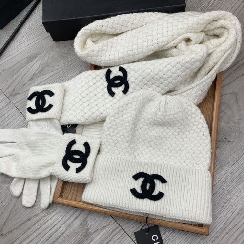 Cheap Chanel Hat and Scarf and Glove Set #1260920 Replica Wholesale [$72.00 USD] [ITEM#1260920] on Replica Chanel Hat and Scarf and Glove Set