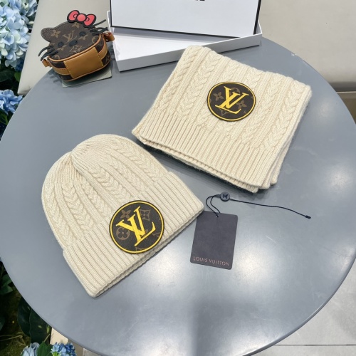 Cheap Louis Vuitton LV Hat and Scarf Set #1261083 Replica Wholesale [$60.00 USD] [ITEM#1261083] on Replica Louis Vuitton LV Hat and Scarf and Glove Set