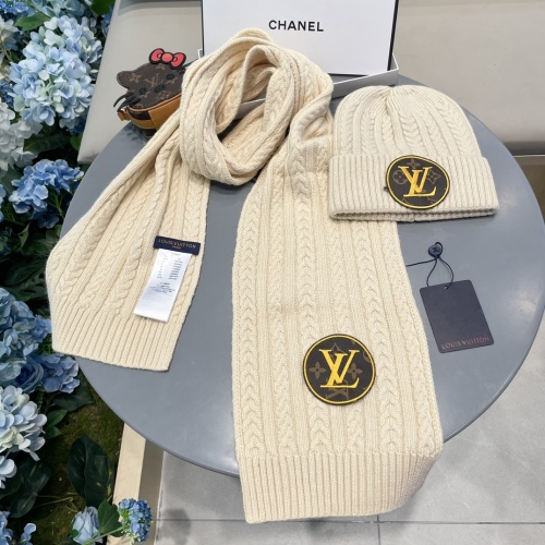 Cheap Louis Vuitton LV Hat and Scarf Set #1261083 Replica Wholesale [$60.00 USD] [ITEM#1261083] on Replica Louis Vuitton LV Hat and Scarf and Glove Set