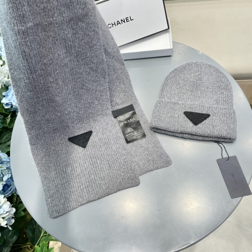 Cheap Prada Hat and Scarf Set #1261086 Replica Wholesale [$56.00 USD] [ITEM#1261086] on Replica Prada Hat and Scarf and Glove Set