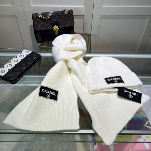 Cheap Chanel Hat and Scarf Set #1261323 Replica Wholesale [$45.00 USD] [ITEM#1261323] on Replica Chanel Hat and Scarf and Glove Set