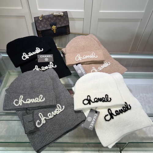 Cheap Chanel Hat and Scarf Set #1261328 Replica Wholesale [$45.00 USD] [ITEM#1261328] on Replica Chanel Hat and Scarf and Glove Set