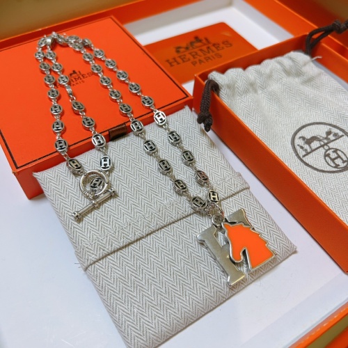 Cheap Hermes Necklaces #1262152 Replica Wholesale [$56.00 USD] [ITEM#1262152] on Replica Hermes Necklaces