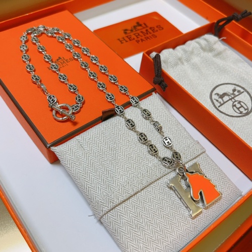 Cheap Hermes Necklaces #1262152 Replica Wholesale [$56.00 USD] [ITEM#1262152] on Replica Hermes Necklaces