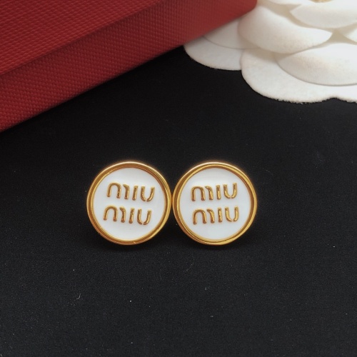 Cheap MIU MIU Earrings For Women #1263154 Replica Wholesale [$27.00 USD] [ITEM#1263154] on Replica MIU MIU Earrings