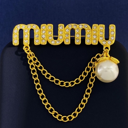 Cheap MIU MIU Brooches For Women #1263214 Replica Wholesale [$29.00 USD] [ITEM#1263214] on Replica MIU MIU Brooches