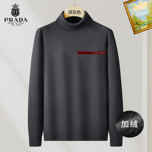 Cheap Prada Sweater Long Sleeved For Men #1263712 Replica Wholesale [$48.00 USD] [ITEM#1263712] on Replica Prada Sweater