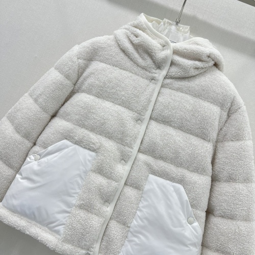 Cheap Moncler Down Feather Coat Long Sleeved For Women #1264007 Replica Wholesale [$225.00 USD] [ITEM#1264007] on Replica Moncler Down Feather Coat