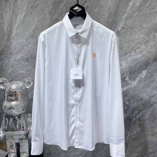 Cheap Hermes Shirts Long Sleeved For Men #1264080 Replica Wholesale [$42.00 USD] [ITEM#1264080] on Replica Hermes Shirts