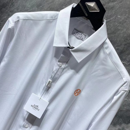 Cheap Hermes Shirts Long Sleeved For Men #1264080 Replica Wholesale [$42.00 USD] [ITEM#1264080] on Replica Hermes Shirts