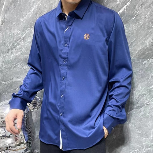 Cheap Hermes Shirts Long Sleeved For Men #1264081 Replica Wholesale [$42.00 USD] [ITEM#1264081] on Replica Hermes Shirts